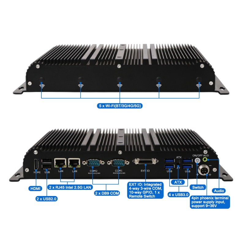 Industriële ventilatorloze edg - Fanless Industrial Pc Rs485 Core I7 recensie en prijs