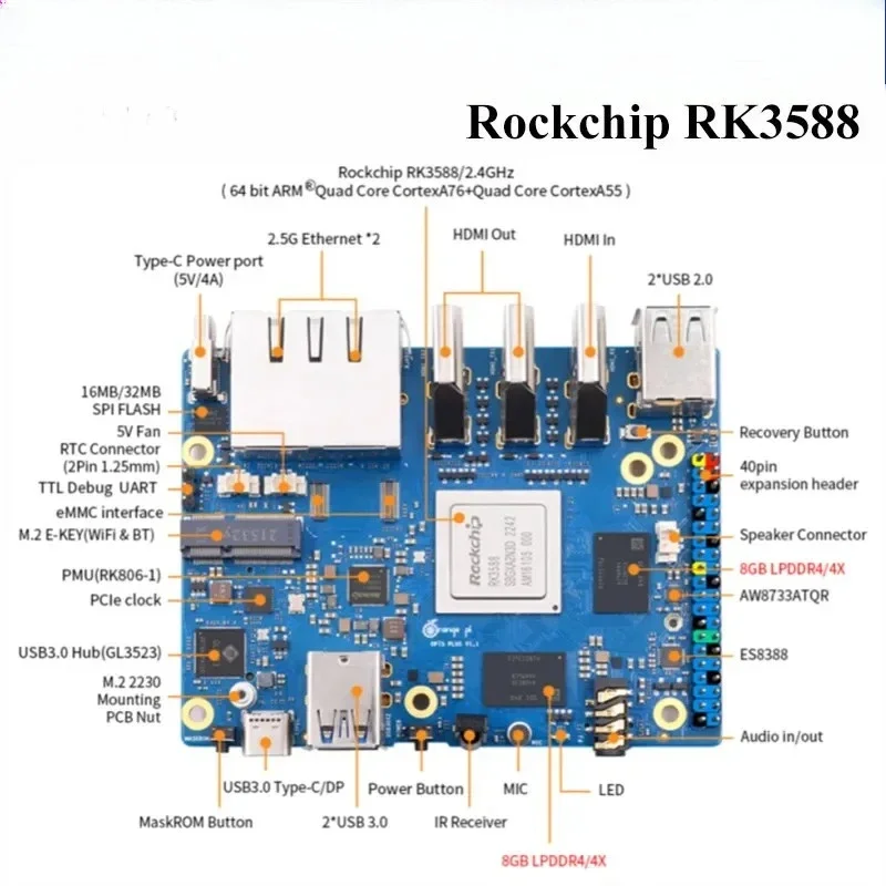 16G R-AM Single Board Computer - Orange Pi 5 Plus 16Gb recensie en prijs